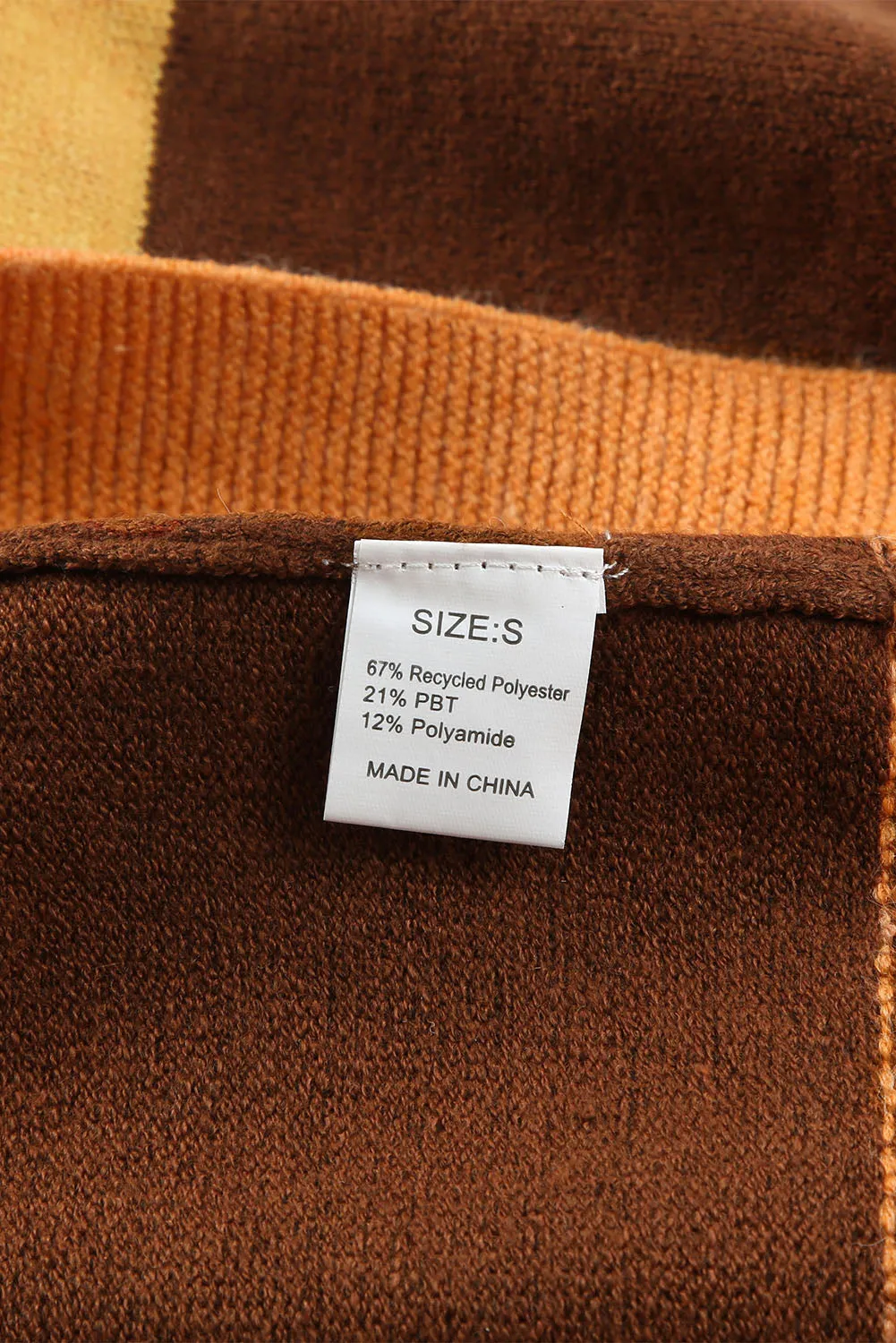 Open Front Pocketed Colorblock Cardigan