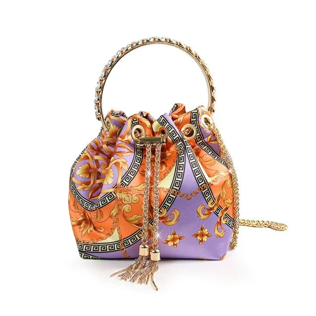 Paris Satin Bag- Lavender Multi