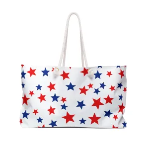 Patriotic Star Print Weekender Bag for Travel & Weekend Getaways