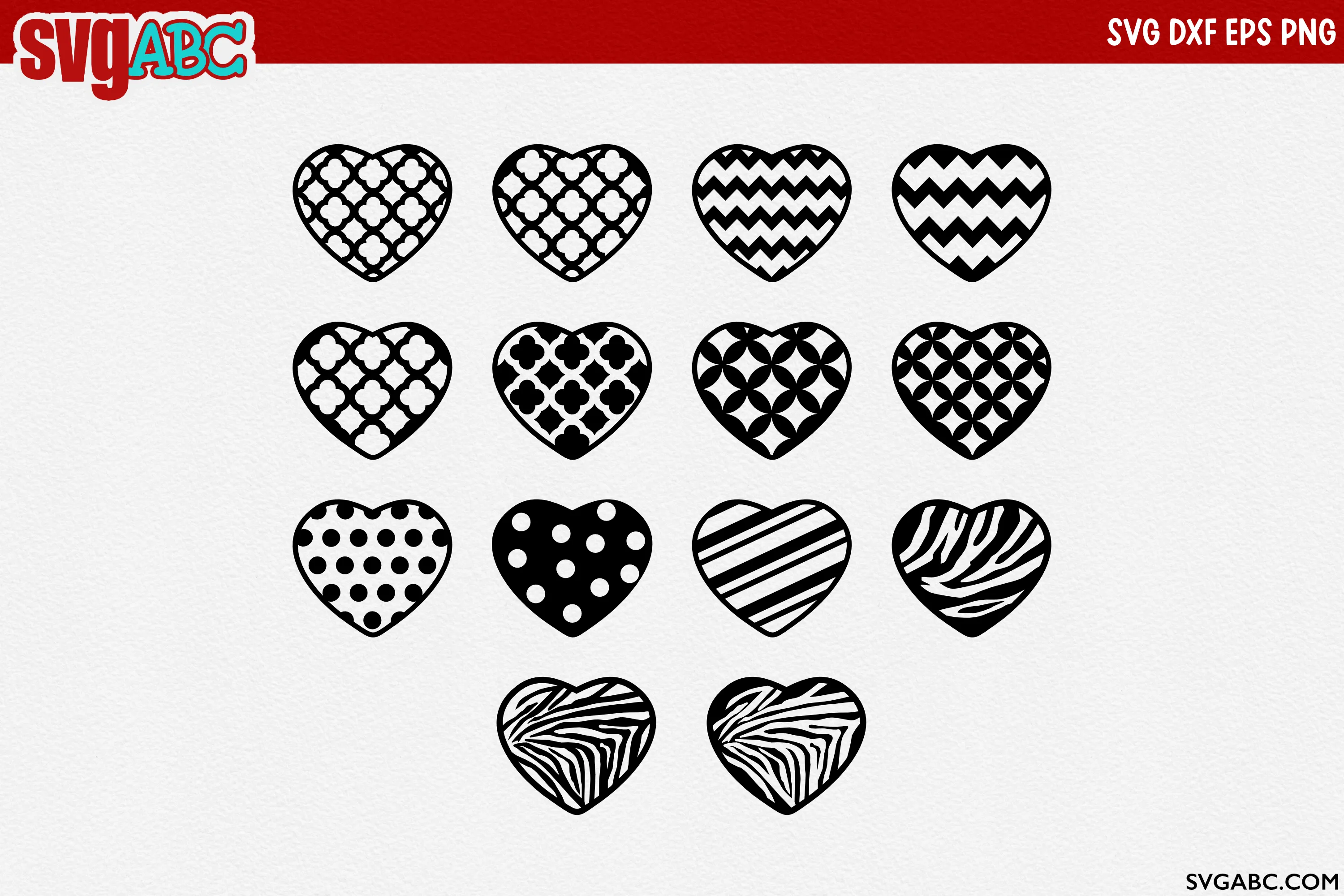 Patterned Hearts