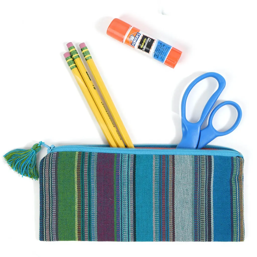 Pencil Case | Quetzal Jade Stripes