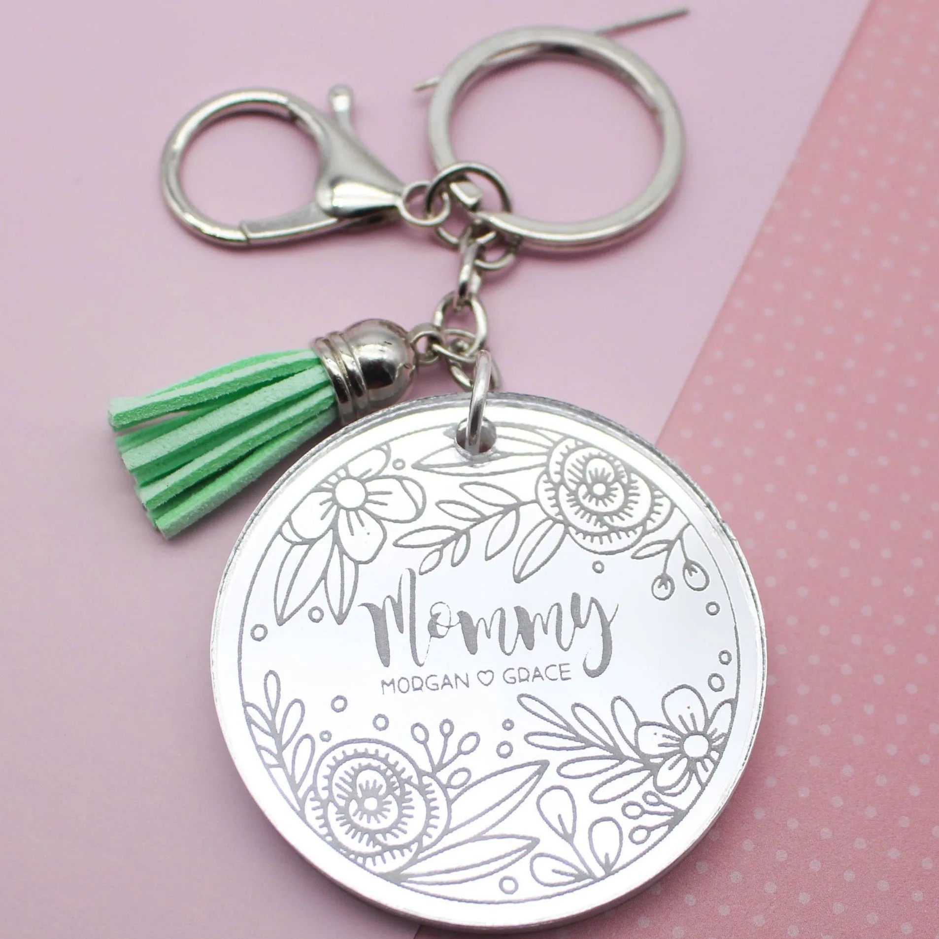 Personalized bangle keychain. mother keychain. New grandma gift. First mothers day gift. Mothers day necklace  Wristlet Keychain. mom
