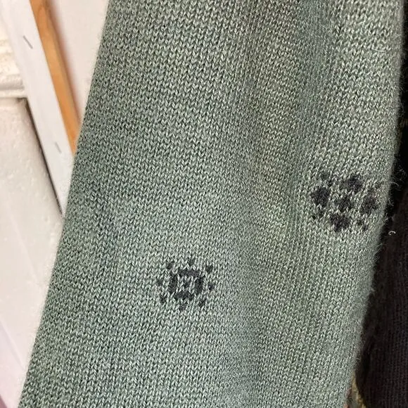 Peruvian Connection Alpaca blend Cardigan w/pretty design &amp; metal buttons luxe