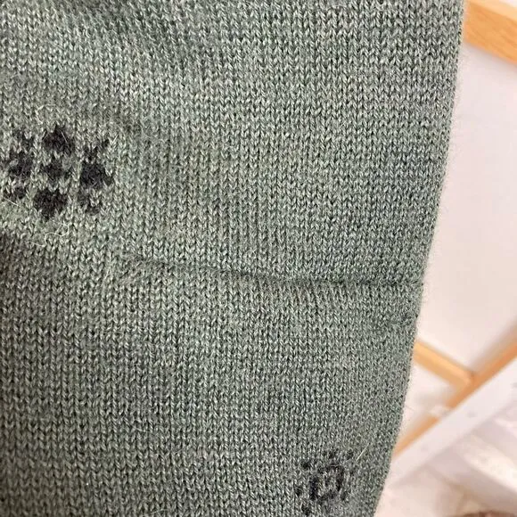Peruvian Connection Alpaca blend Cardigan w/pretty design &amp; metal buttons luxe
