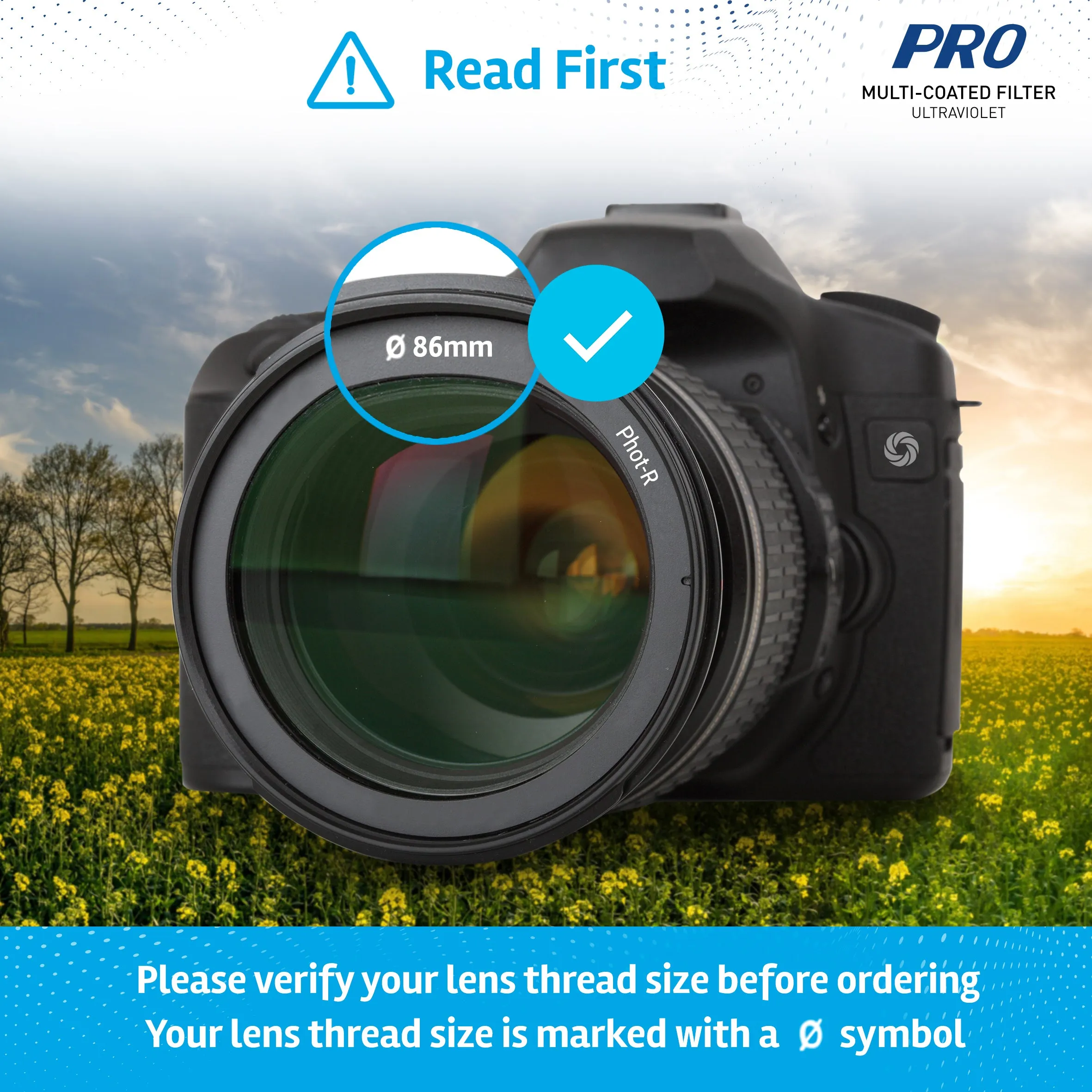 Phot-R 86mm Slim Ultraviolet Filter