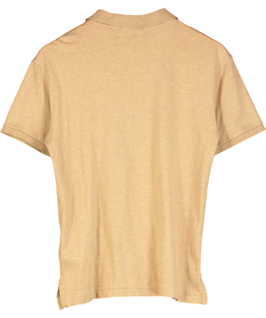 Polo Ralph Lauren Beige Slim Fit Stretch T-shirt UK M