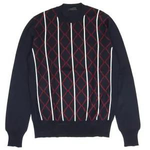 Prada Navy Patterned Knit Size 48