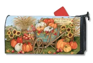 Pumpkin Wagon Mailbox Cover