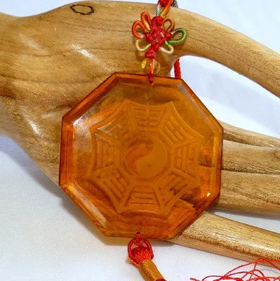 "Daoist Bagua" Citrine Crystal Hanging Ornament (CP-231)