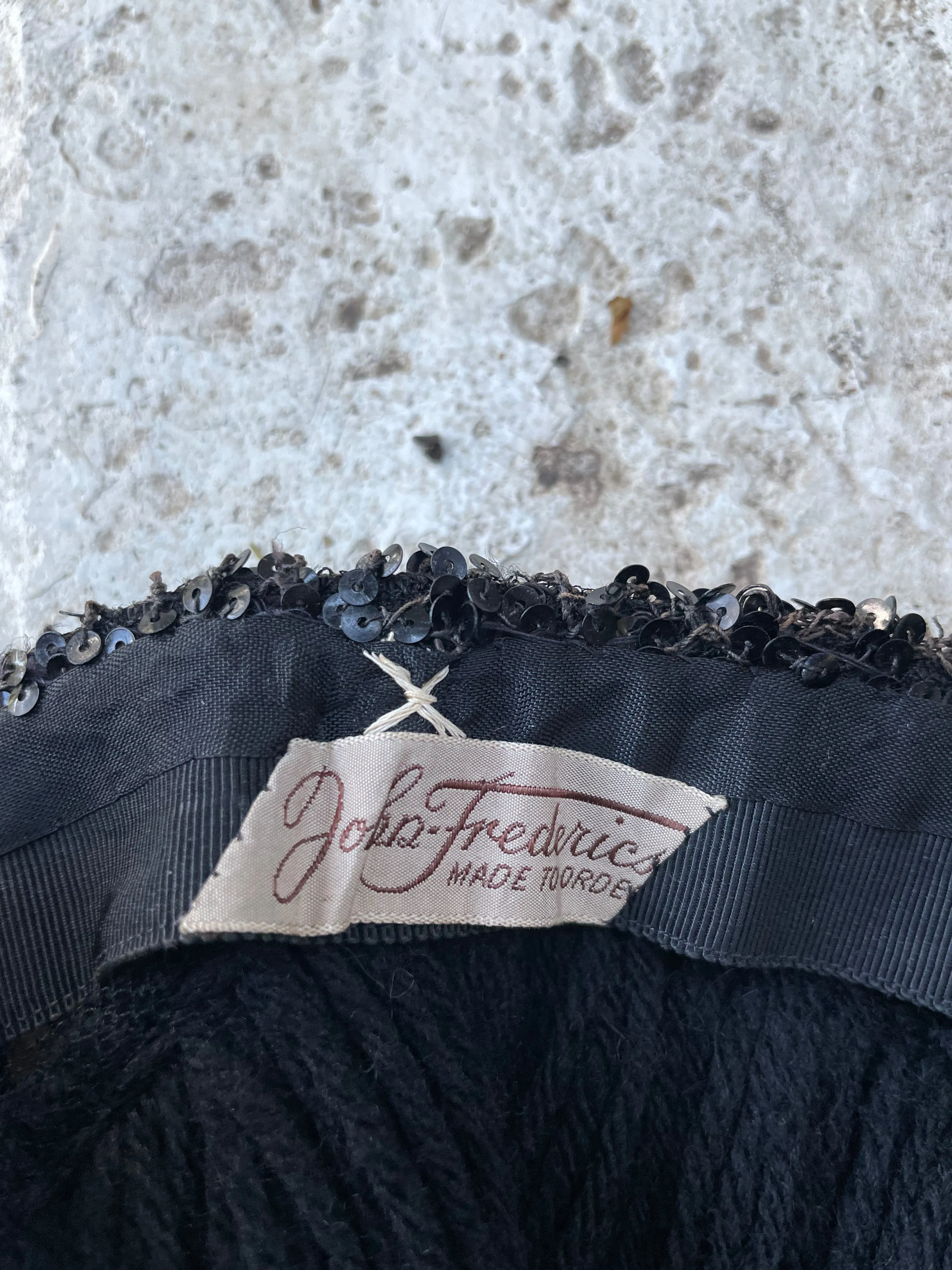 Rare Custom Made 1940s Sequined Rowed Yarn Skirt