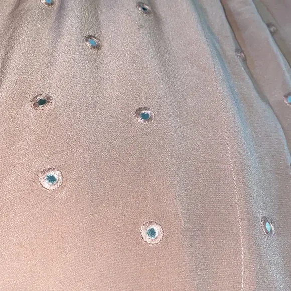 Rebecca Taylor Mauve Silk Bohemian Tie Waist Rhinestone Skirt💗💗💗