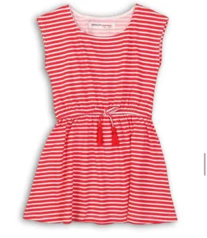 Red Stripe Tassel Dress
