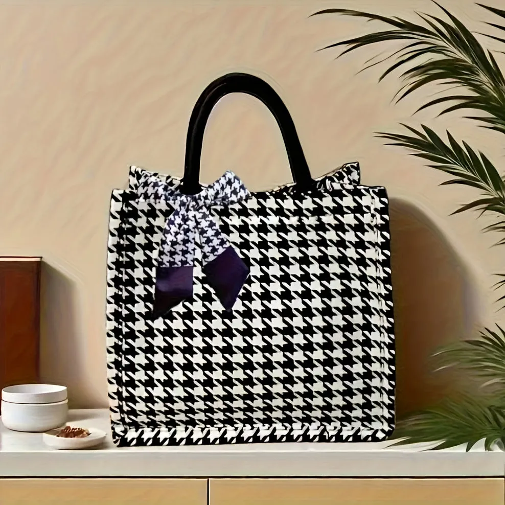 Retro Plaid Pattern Handbag