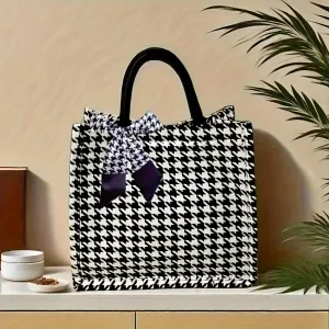 Retro Plaid Pattern Handbag