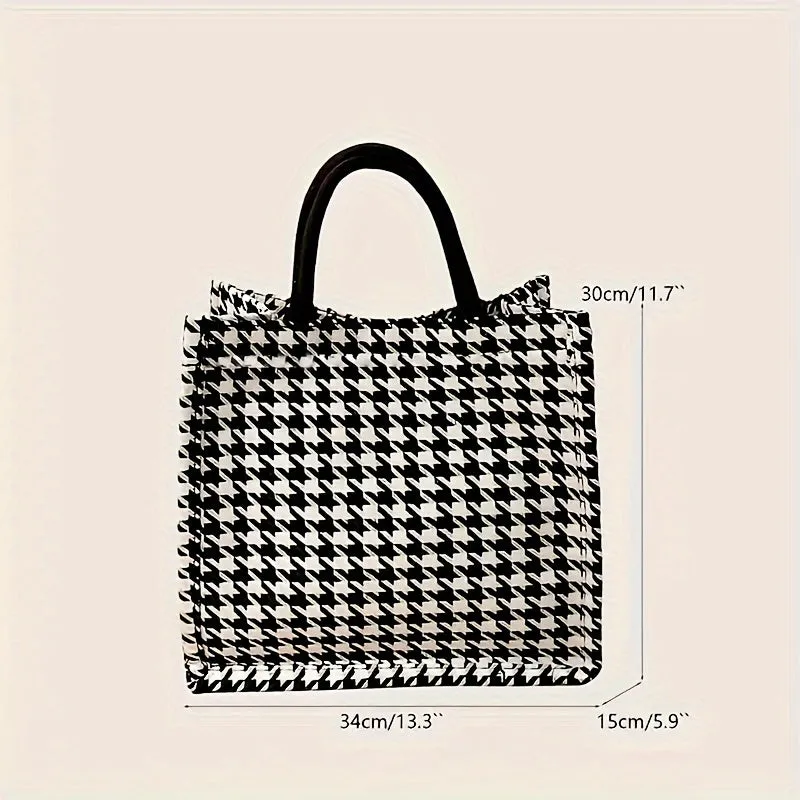 Retro Plaid Pattern Handbag