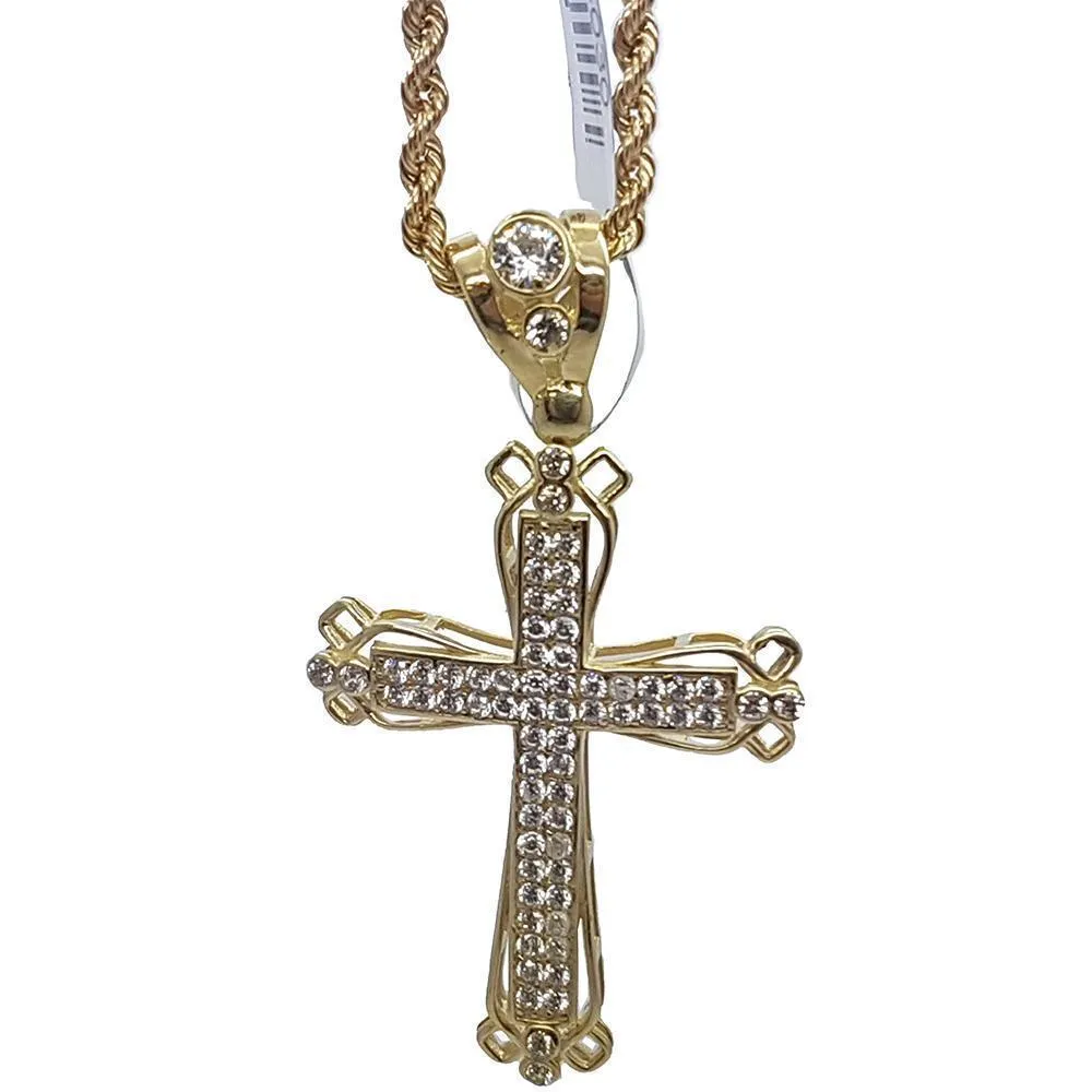 Rope Chain 2.5MM 10K With Cross OR 10K MNG-131