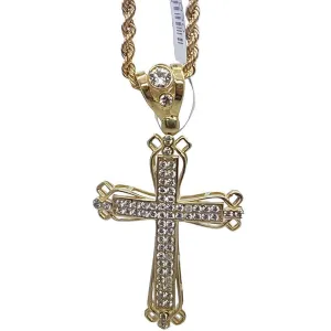 Rope Chain 2.5MM 10K With Cross OR 10K MNG-131