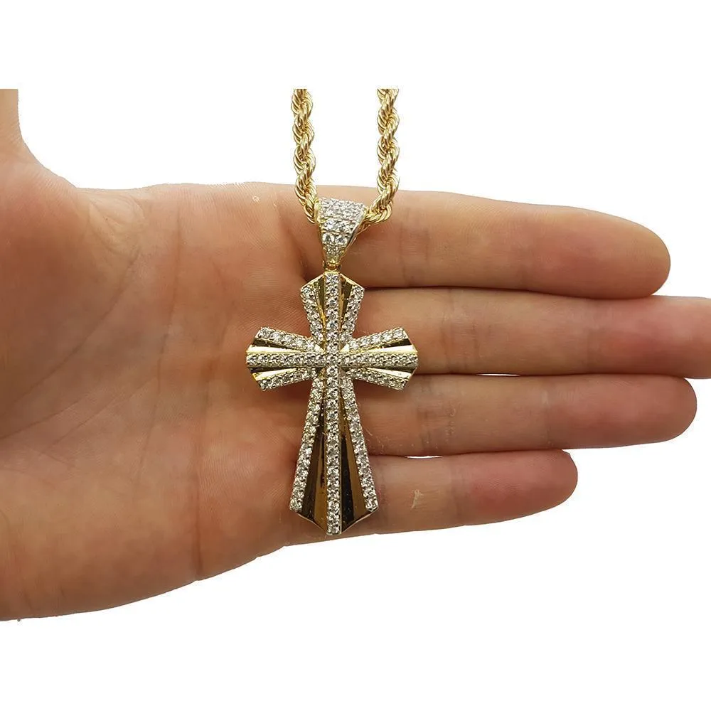 Rope Chain 4.0MM 10K With Cross OR 10K MNG-017