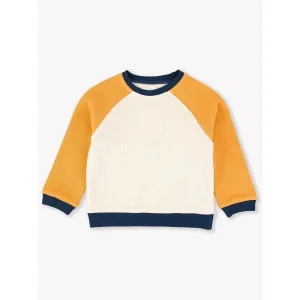 RuggedButts Heather Oatmeal Color Block Knit Raglan Sweatshirt