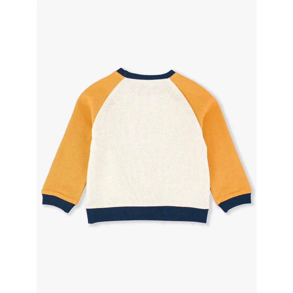 RuggedButts Heather Oatmeal Color Block Knit Raglan Sweatshirt