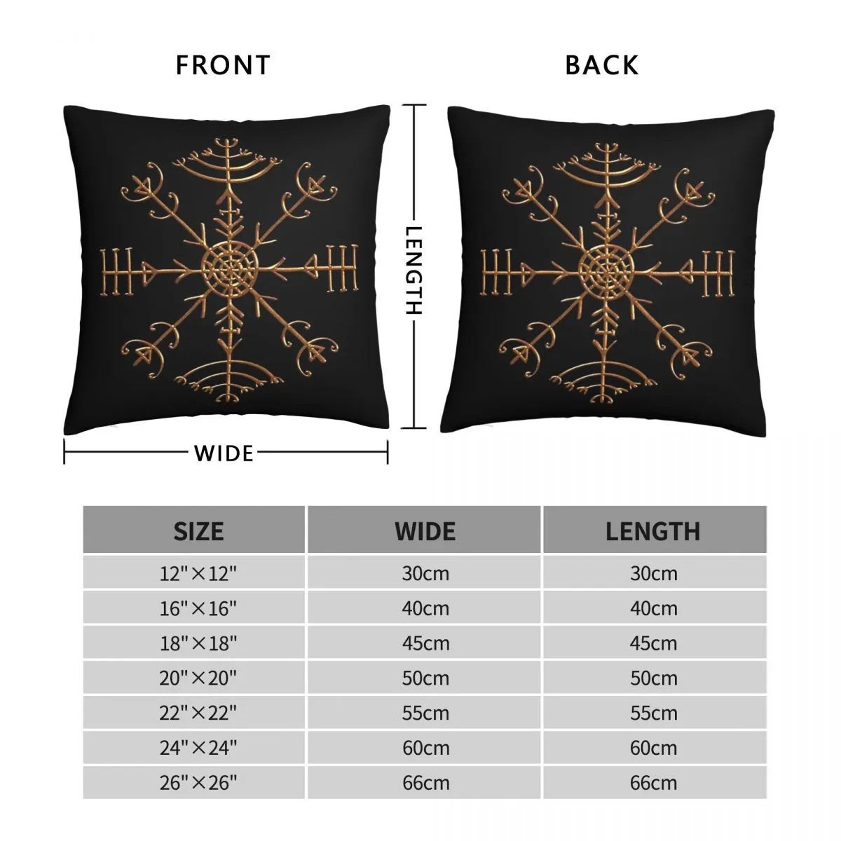 Rune Protection Health Pillowcase Viking Norse Mythology Backpack Cushion For Bedroom Printed Car Throw Pillow Case Decorative