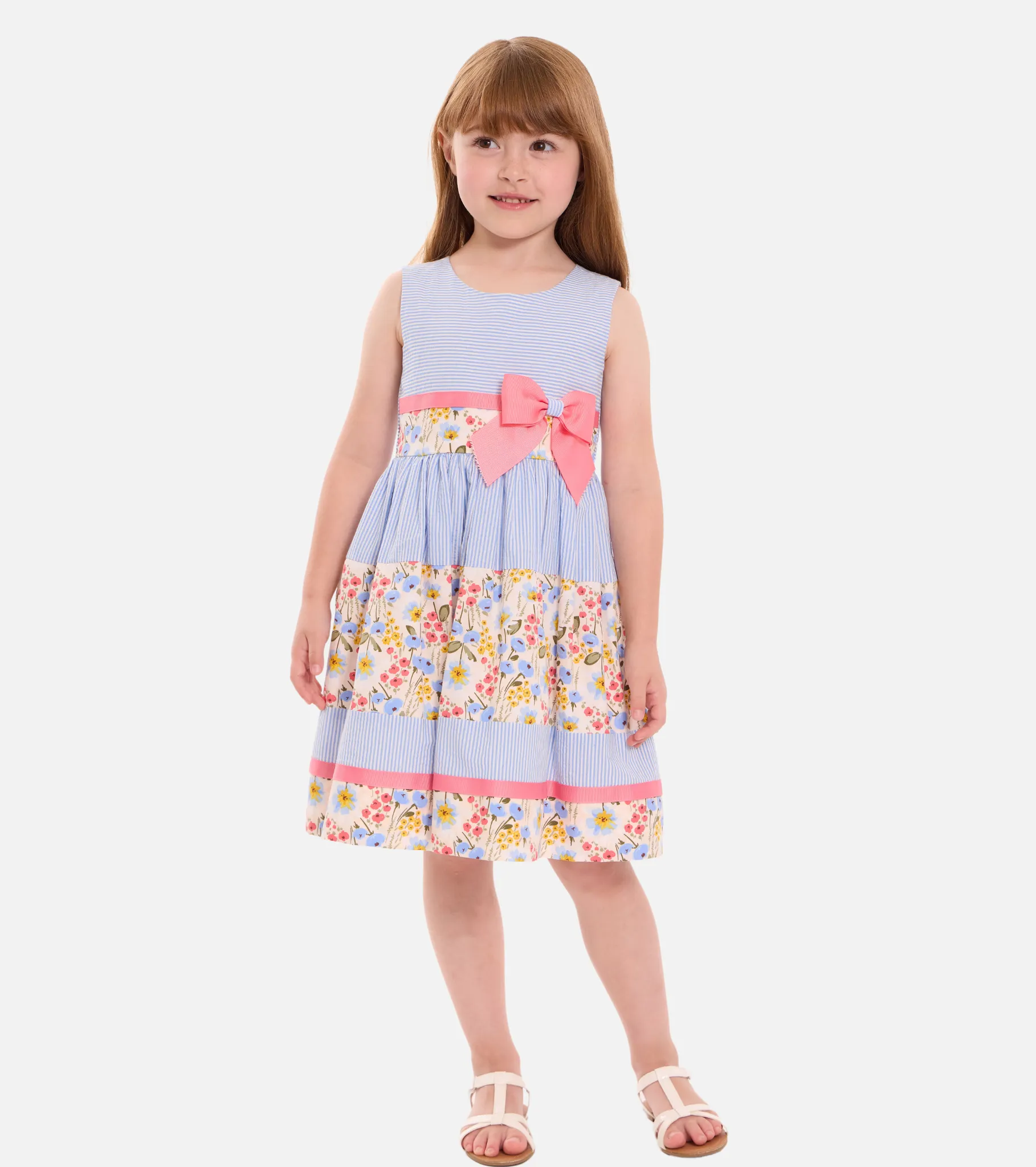 Sadie Mixed Print Dress with Bag