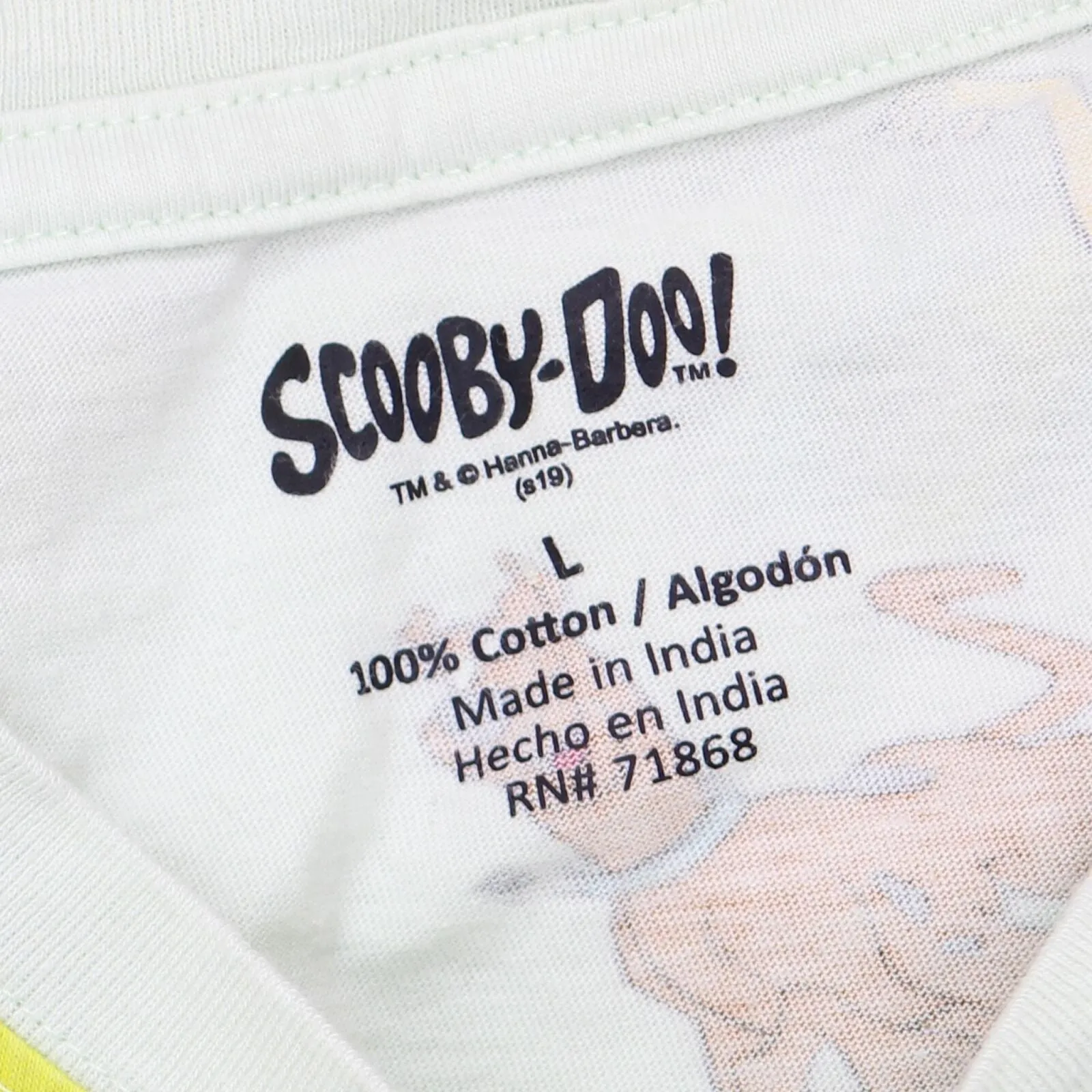 Scooby Doo! Womens All Over Print Pajama Sleep Shirt Short Sleeve Light Green L
