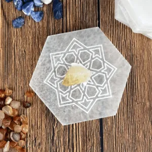 Selenite Mandala Charging Plate