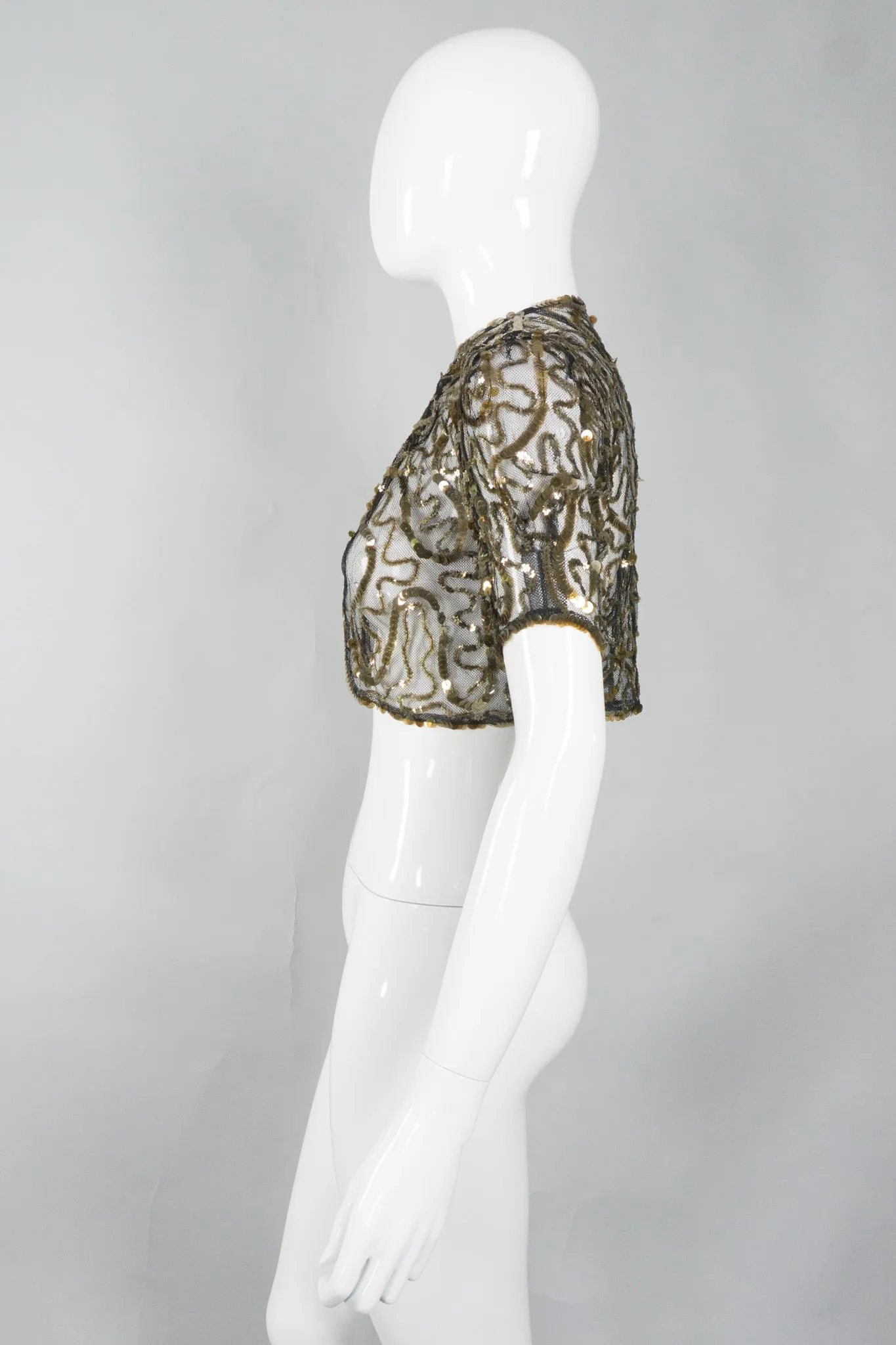 Sequin Mesh Bolero Jacket