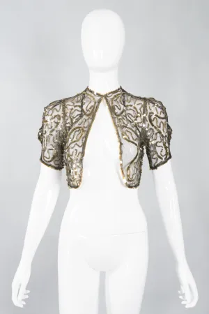 Sequin Mesh Bolero Jacket