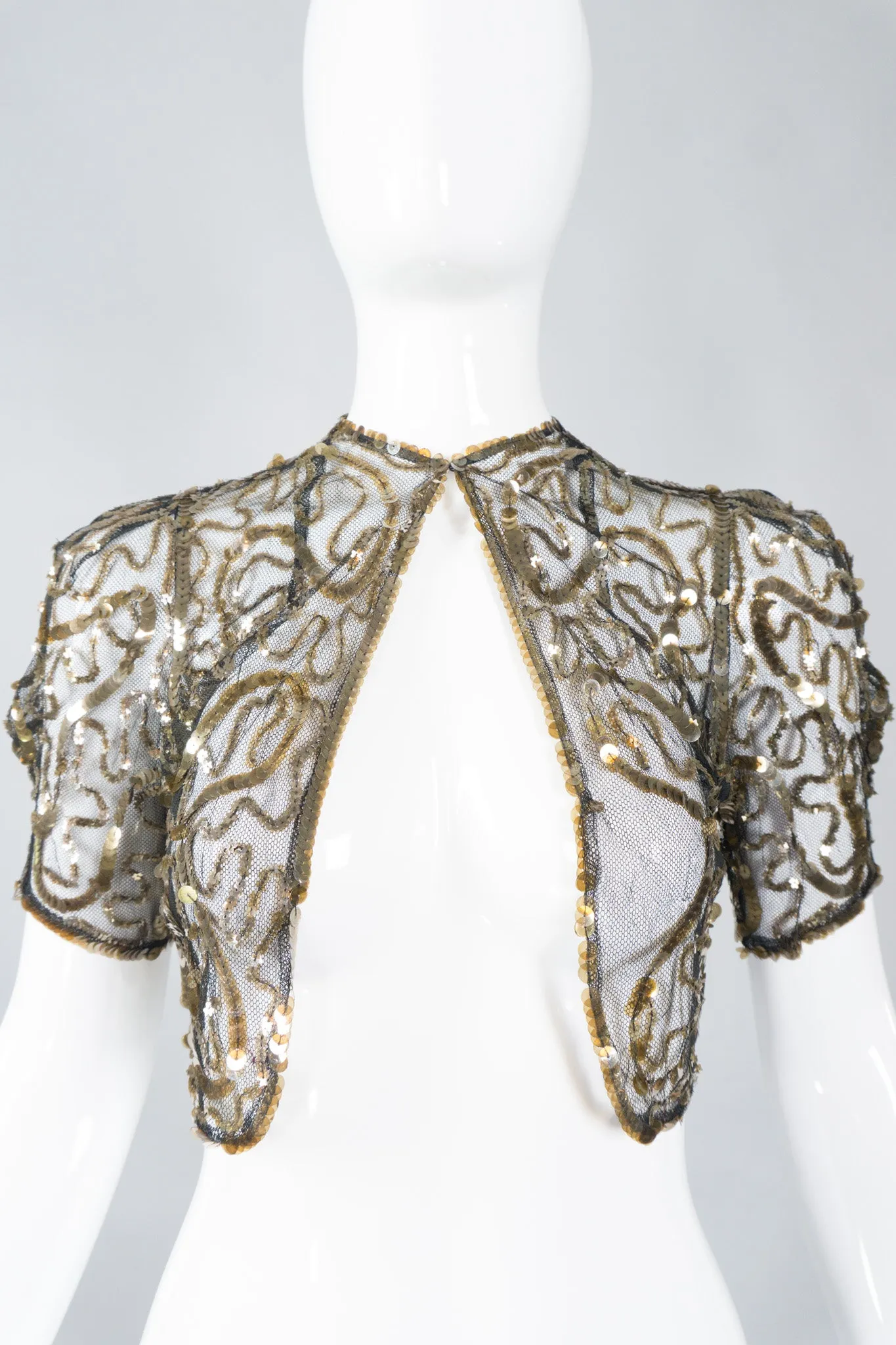 Sequin Mesh Bolero Jacket
