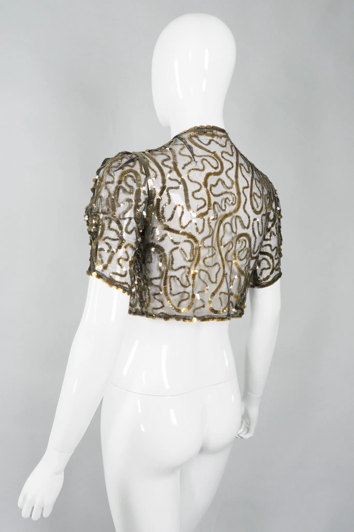 Sequin Mesh Bolero Jacket