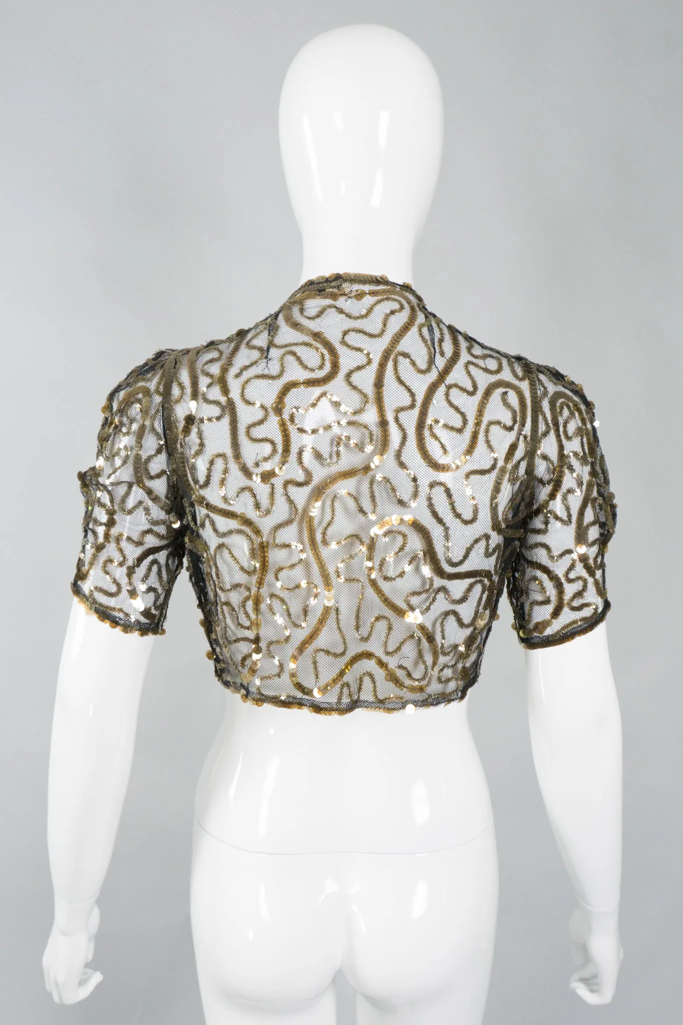 Sequin Mesh Bolero Jacket