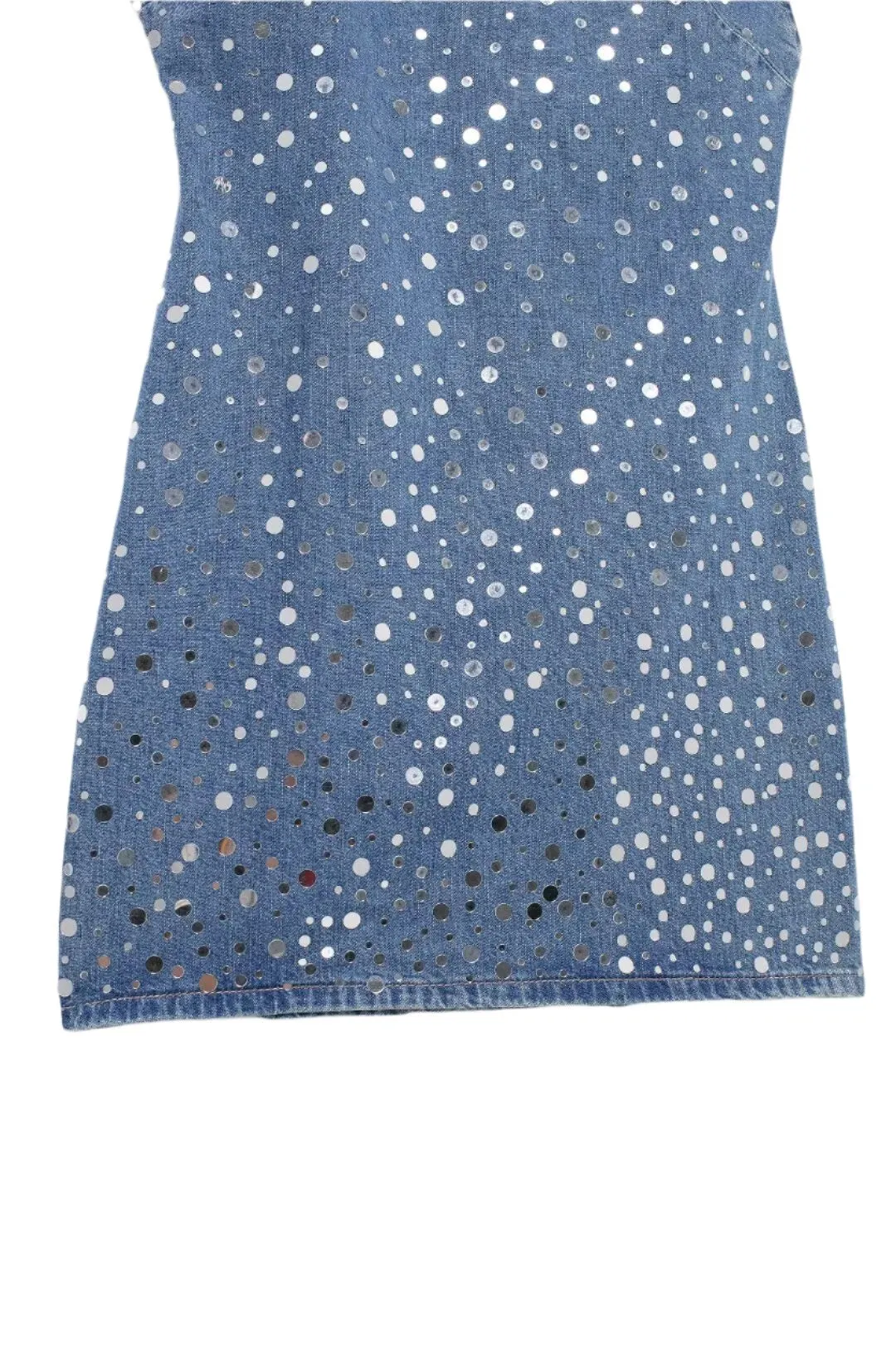 Sequined Denim Mini Dress