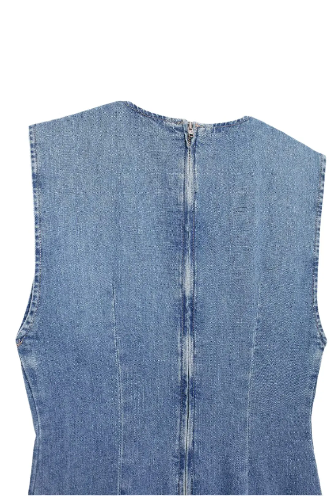 Sequined Denim Mini Dress