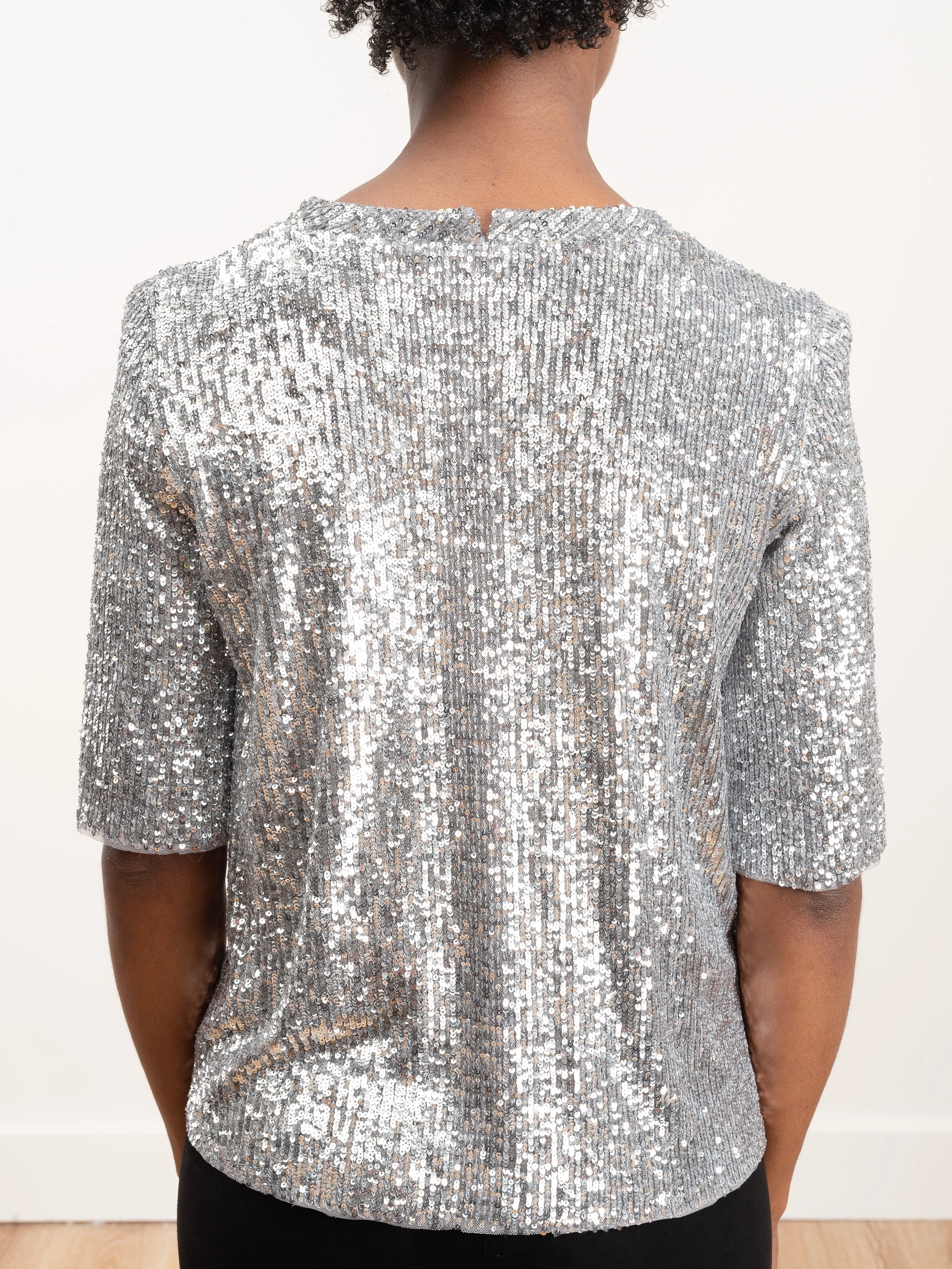 silver pailette tee shirt