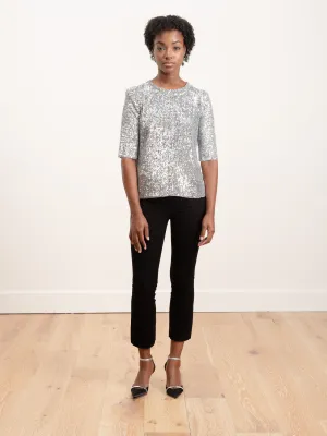 silver pailette tee shirt