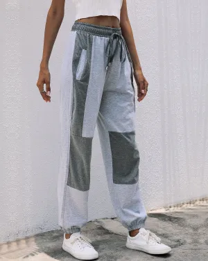 Sky Pocket Colorblock Drawstring Joggers