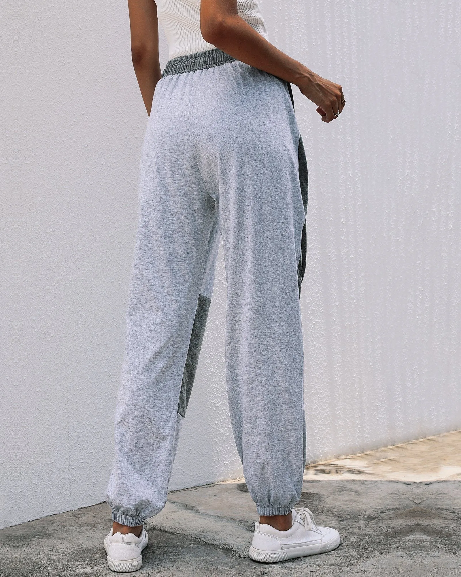 Sky Pocket Colorblock Drawstring Joggers