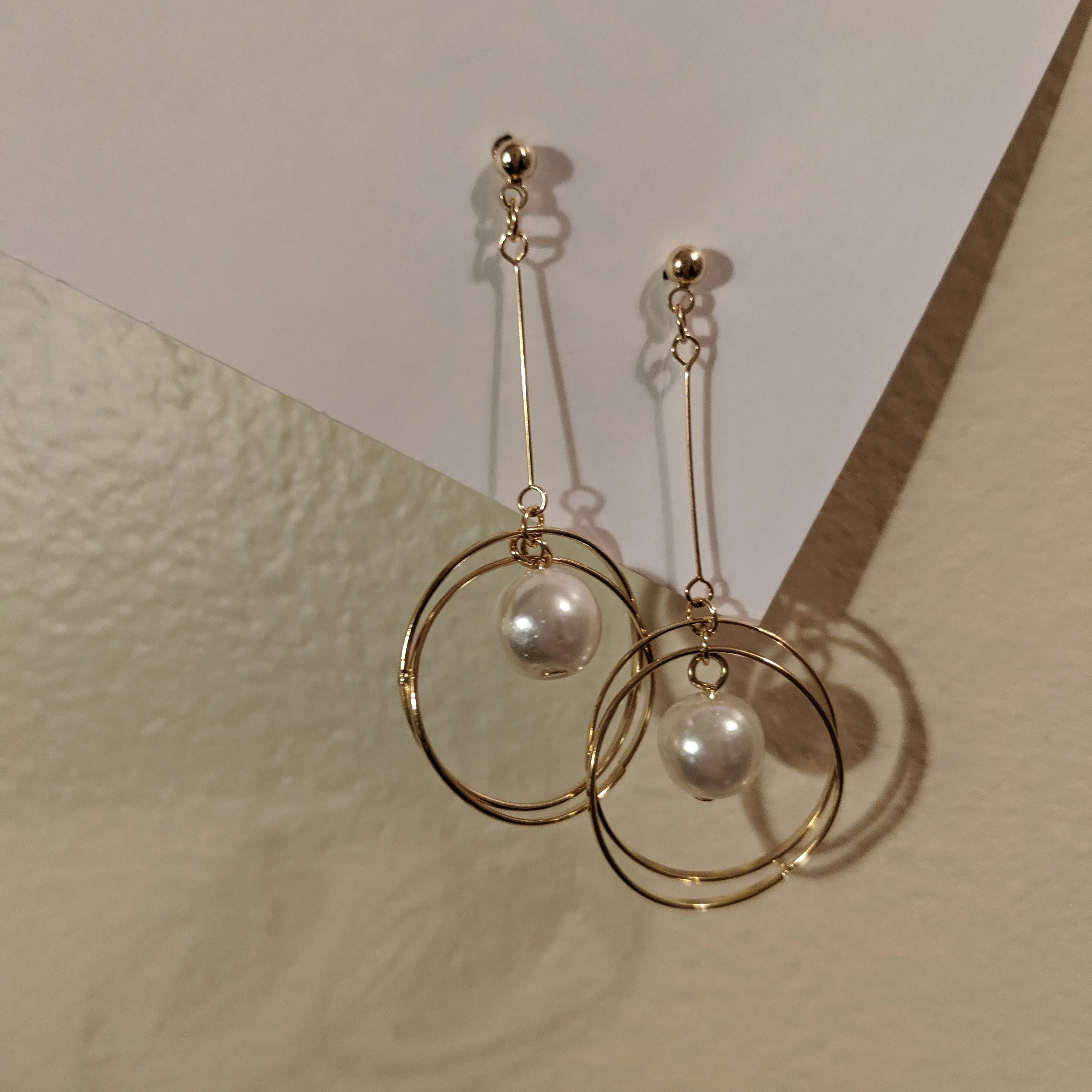 Slim Romantic Pearl Drop earrings