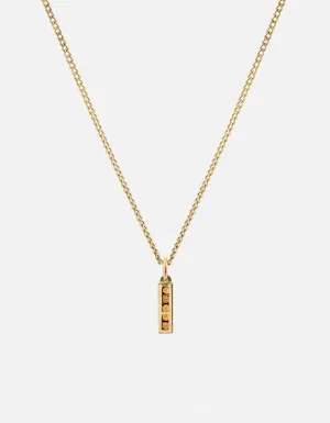Slim Totem Citrine Necklace, Gold Vermeil
