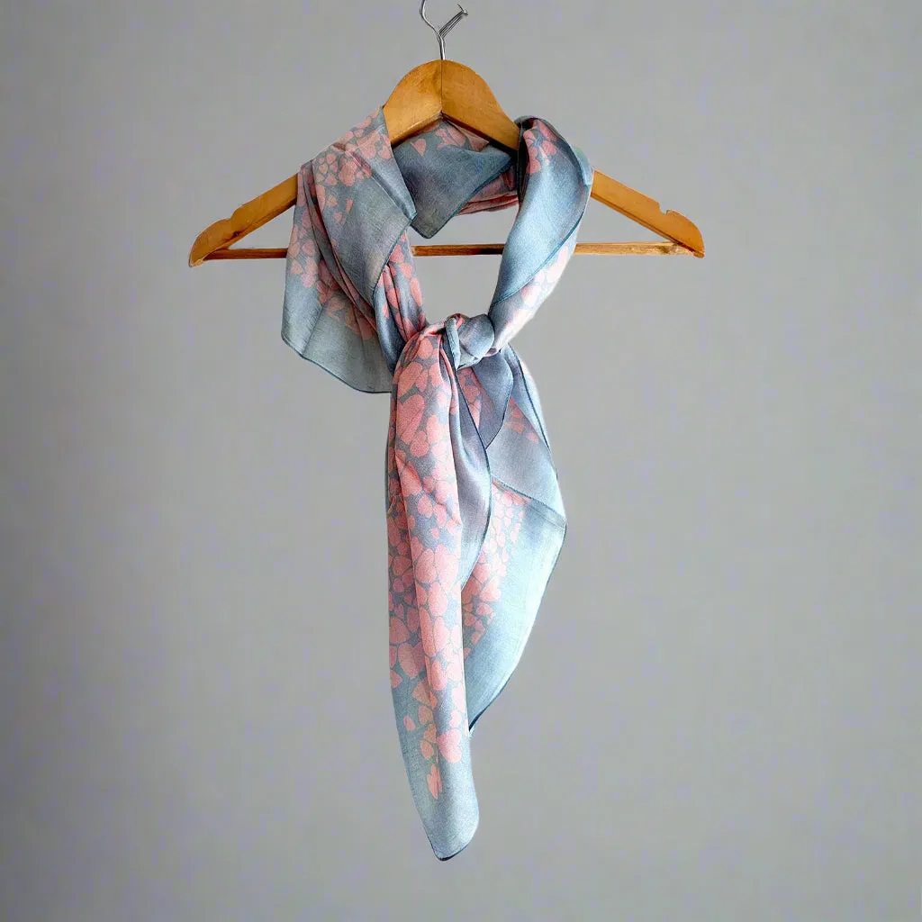 Softly Designed Silk Square Scarf 100 X 100 Cm