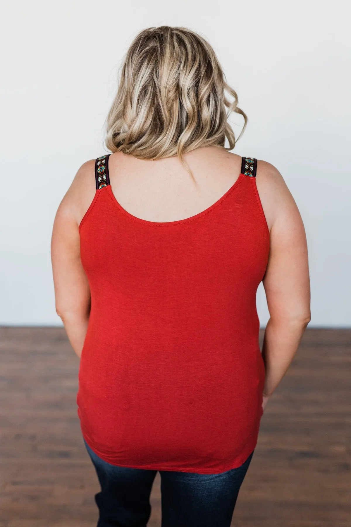 Somewhere Next To You Twist Tank Top- Rust