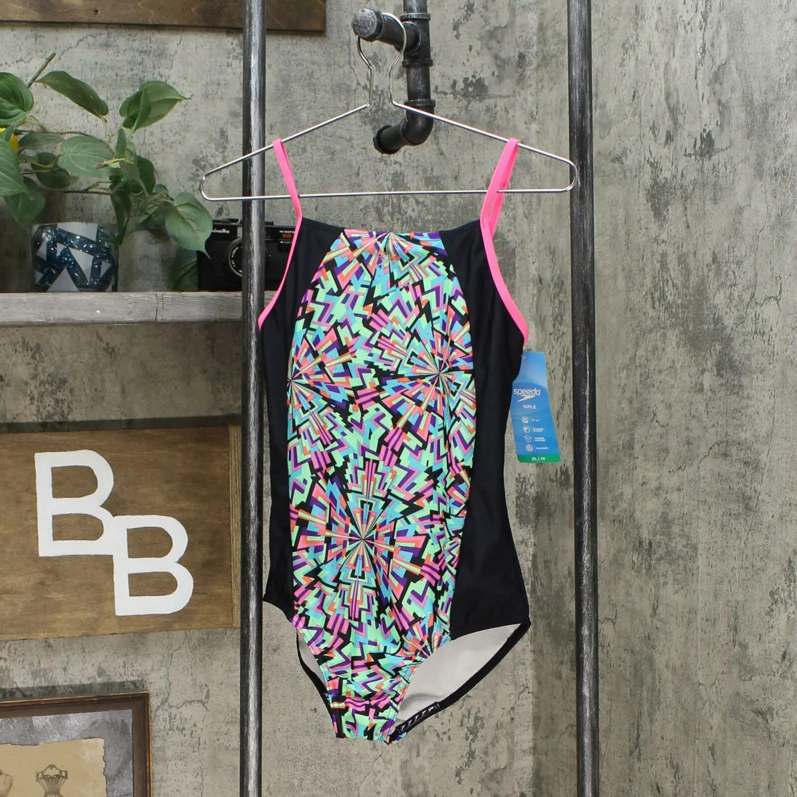 Speedo Girls Colorblock One Piece Swimsuit
