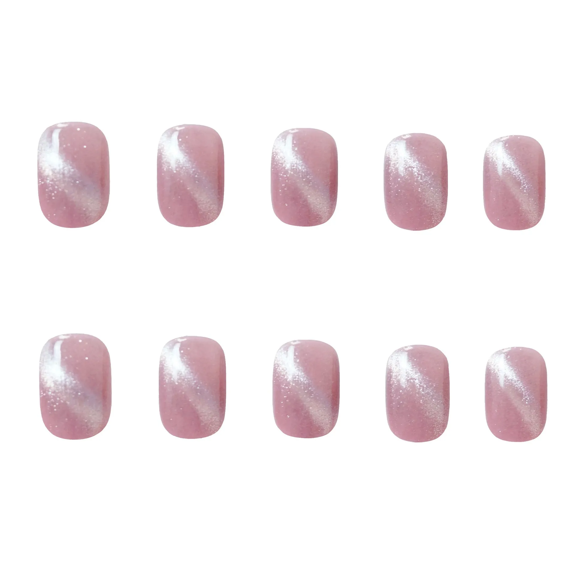 Square cateye pink shining