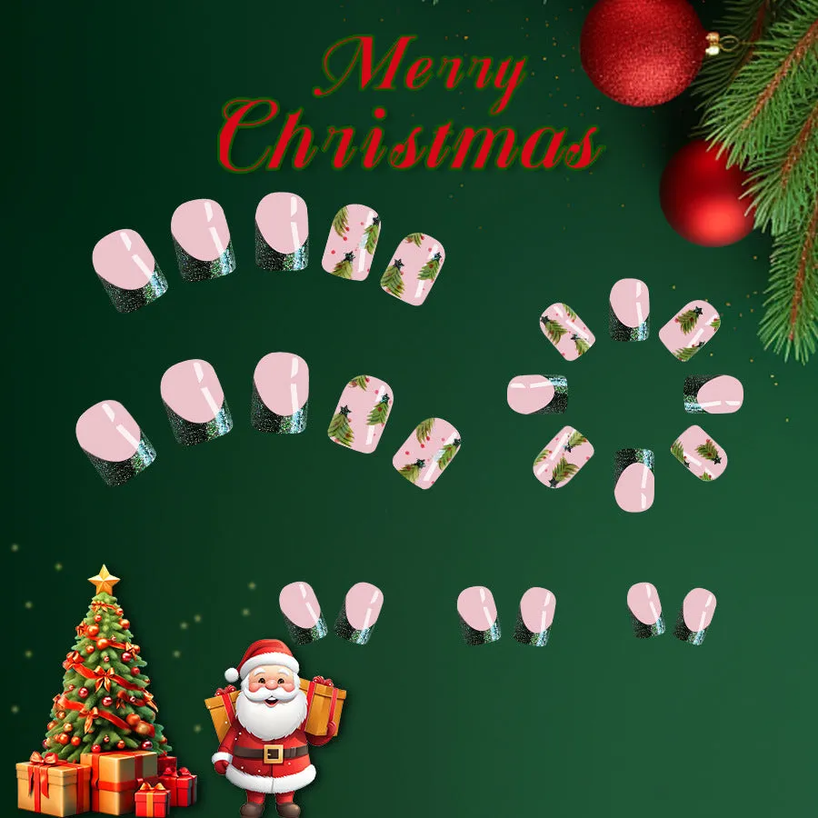 Square Christmas Glitter  Green