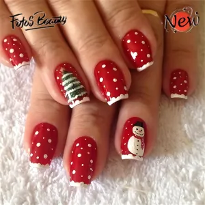Square  Christmas  Snowman Red