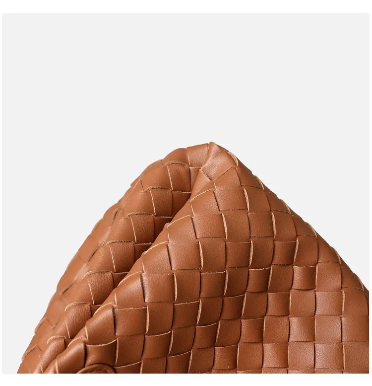 Square Parachute Bag Woven Leather Tote Bag