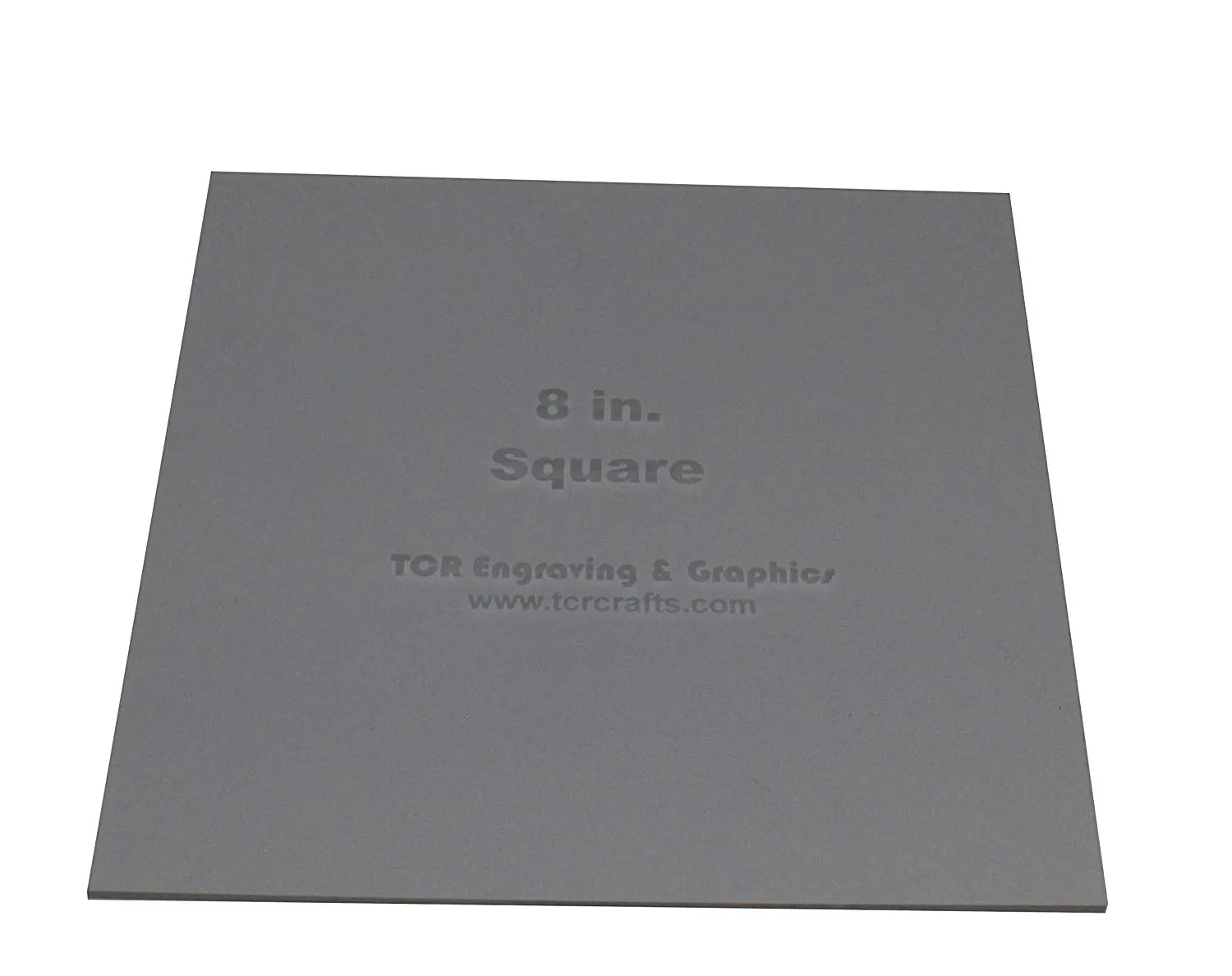 Square Template 8"- Actual Size -No Seam - Clear 1/8"