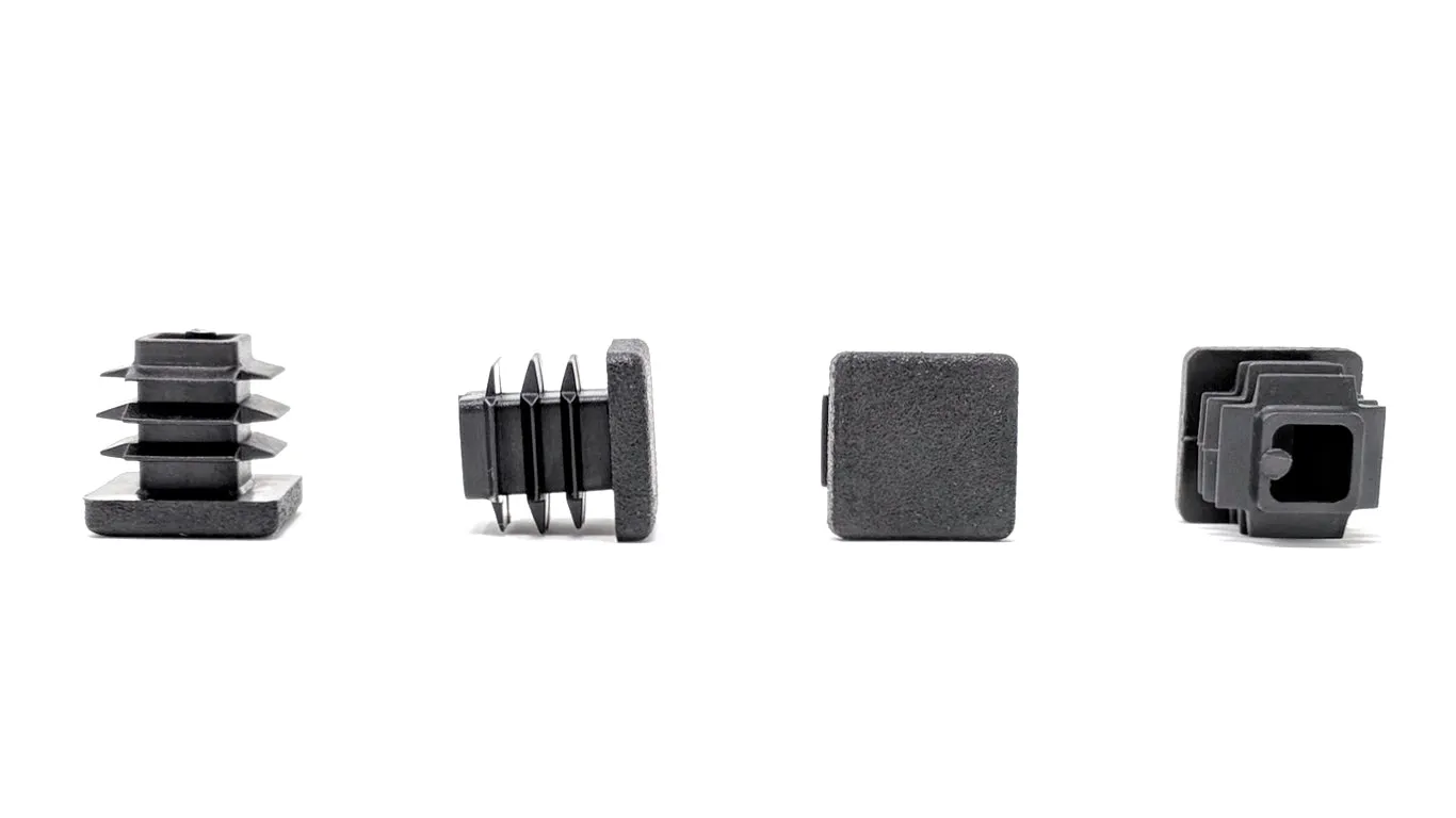 Square Tube Inserts 15x15mm - Black | Made in Germany | Keay Vital Parts
